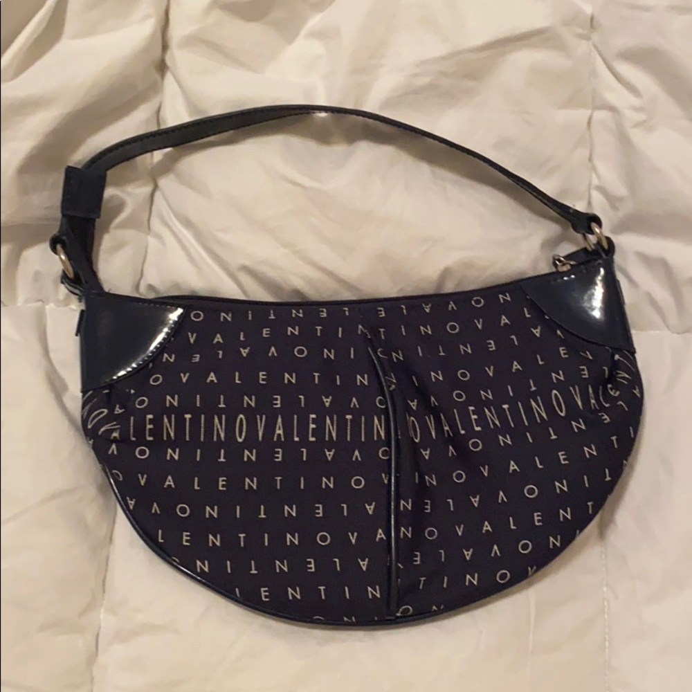 Authentic Valentino blue nylon shoulder bag